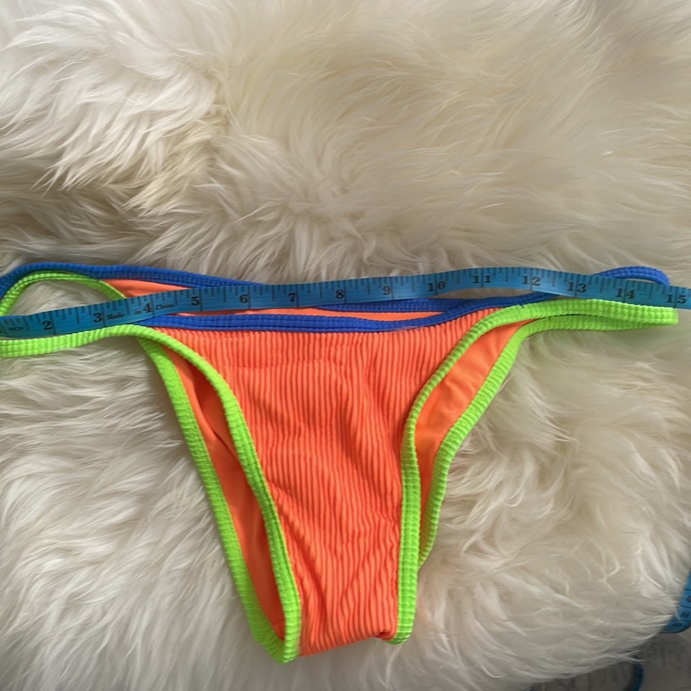 Neon Ribbed One One Bikini - Picture 6 of 7